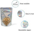 50 Pieces 4.3x6.3 inch Resealable Stand Up Zipper Lock Bags Heat Seal Pouches Gusset Bottom Clear Foil Food Storage Packaging Bag...