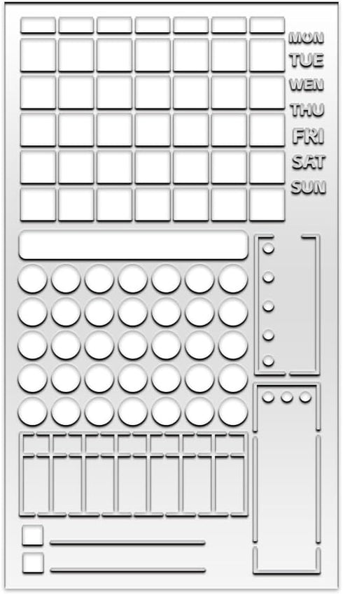Journal Metal Stencils Dot Planner Stencils Week Bullet Calendars Stencil Notebook Diary Scrapbook Drawing Template Stainless Steel Stencils 4x7" ...