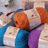3-Pack Fluffy Wool Blend by Yonkey Monkey. Knitting Crochet DIY Art Crafts (Tan Orange 033)......