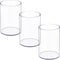 Stylish Clear Acrylic Desk Organizer Pen and Pencil Holders Set of 3, Round Makeup Brush Storage Perfect for Home, School and Office Supplies...
