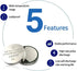 Cotchear 5Pcs CR2430 Button Battery 3V Electronic Lithium Coin Cell Batteries DL2430 BR2430 ECR2430 KL2430 EE6229 for Watch Toy Clocks...