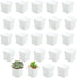 OJYUDD 3inch White Square Plastic Pots with Saucer, Drainage Hole, 24 Pcs, for Flower/Plant, Home,Company,Office and Garden(White)...