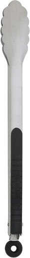 Messermeister Stainless Locking Tongs, 12” - Gently Grips Food - Durable Stainless Steel & Non-Slip, Silicone Grip - Dishwasher Safe...