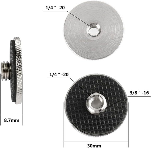 CAMVATE 1/4" Female to 3/8" Male Convert Adapter for Camera Tripod and QR Plate - 0895...