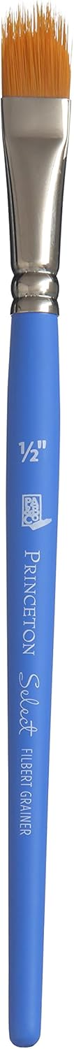 Princeton Select Artiste, Series 3750, Paint Brush for Acrylic, Watercolor and Oil, Filbert Grainer, 1/2 Inch...