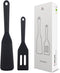 Pack of 2 Mini Silicone Turner/Spatula,Heat Resistant & Non Stick Kitchen Small Spatulas for Cooking & Serving,Black...