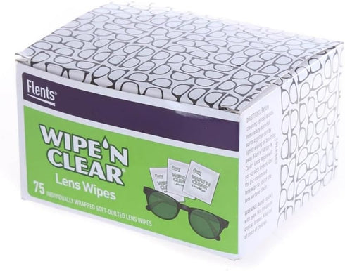 Flents WIPE'N Lens Wipes, Clear, 75 Count, Packaging may vary...