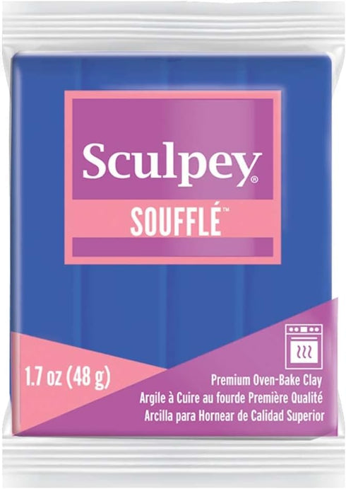 Sculpey Soufflé™ Polymer Oven-Bake Clay, Cornflower Blue, Non Toxic, 1.7 oz. bar, Great for jewelry making, holiday, DIY, mixed media and more! Pr...