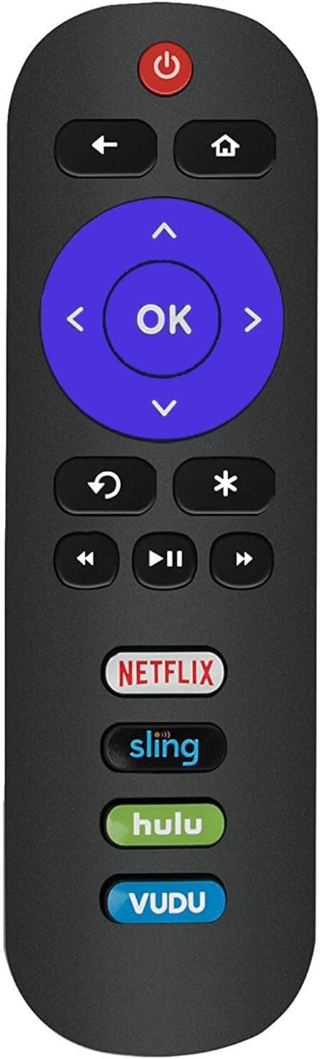 Remote Control fit for ONN Roku TV 4K UHD LCD Smart HDTV with Netflix Sling Hulu Vudu Keys Compatible with All ONN Roku TVs...