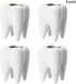 YOFIT Modern Style Teeth Pots Ceramic Flower Pot for Dental Gifts, White Succulent Cactus Bonsai Planter Container for Dental Office Decor, 3.7" S...