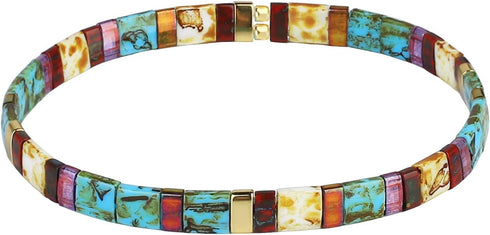 KELITCH Fashion Tila Miyuki Beaded Bracelet Colorful Elastic Stretch Bracelets Women Friendship Bracelets Birthday Presents...
