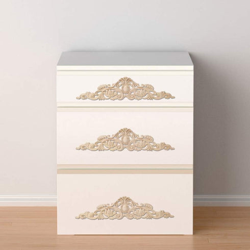 TOPINCN 50x12cm Wood Carving Applique European DIY Decoration for Home Furniture Courtyard Window Mirror...