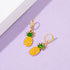 Pineapple Earrings Necklace for Women Yellow Ruit Green Leaf Pineapple Earings Pendant Necklace Cute Fashion Dangle Necklace Jewellery Set...