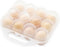 YOHA Clear Egg Storage Box Delicate 12 Girds Egg Dispenser Holder Case Refrigerator Crisper Camping Picnic Travel Portable Egg Carriage,Clear-12...