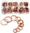 200Pcs Engine Oil Drain Plug Copper Crush Washer Seal O-Ring Gasket 9 Sizes in Box...