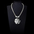 Silver Hammered Metal Statement Necklace Set with Lobster Clasp Closure, Disc Coin Necklace Circle Necklace Chunky Necklaces for Women 2022 Summer...