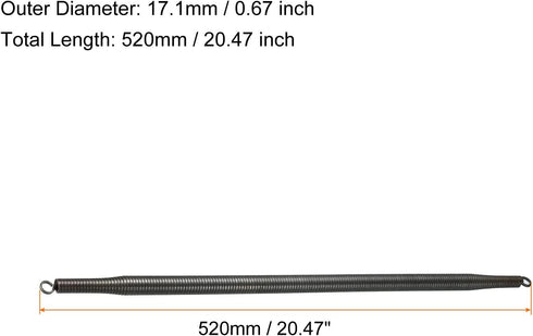 PATIKIL 17.1mm OD C Type Spring Tube Bender 520mm Long for 18-20mm ID PVC Pipe in Home Renovations and Electrician Wiring...