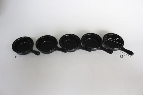 5 Packs Sauce Dish with Handle Grip,Side Dishes 1 Oz White Porcelain Dipping Bowls Appetizer Spoons Ketchup BBQ Sauce Sushi Soy Sauce-Stackable Ra...