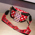 Kids Nylon Waist Bag Cute Polka Dot Small Fanny Pack Belt Bag Phone Purse for Women Girls Sport Running Travel Festival Red...