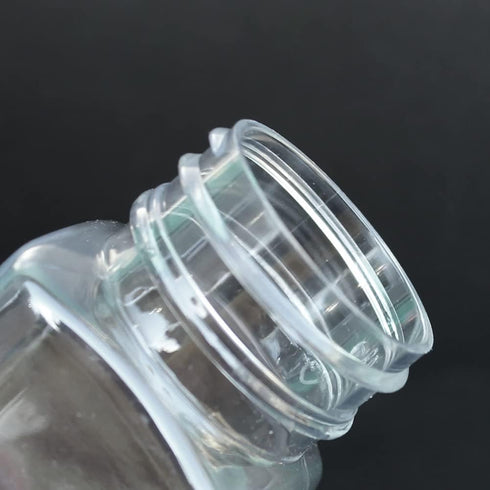 5 Pcs 80ml Empty Plastic Pill Bottles Clear Pill Dispenser Containers Solid Powder Storage Vials Square Liquid Sample Bottle for Crafts...
