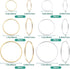 1 Box 6 Styles 120pcs Earrings Beading Hoop Round Beading Hoops Gold Silver Brass Circle Linking Earrings Beading Hoop Findings for Jewelry Making...