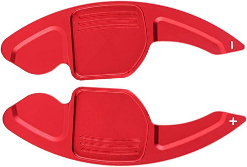 KIMISS 2pcs Aluminum Alloy Car Steering Wheel Shift Paddle Blade Shifter Extension for A3/A4L 2013-2016, for A5 2012-2016, etc Bright Red Color Ac...