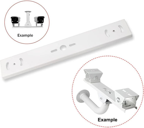 Security Camera Mount Holder for Double Surveillance Camera, Metal Steel One to Two Horizontal Cross Bar Dual Camera Mount Bracket Extension Bar H...