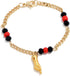 Caiyao 18K Gold Plated Figa Gesture Hand Pendant Azabache Chain Bracelet Anklet Baby Hand Good Luck Charm Amulet Protection Jewelry for Women Girl...