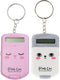 Brain Toy 2pcs Mini Electronic Calculator Keychains, 8 Digits Flip Calculator with Key Ring Portable Calculator Hanging Pendant for Home Office Ki...
