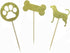 Morndew 24 PCS Gold Glitter Dog Palm and Bone Cupcake Toppers for Baby Shower Birthday Party Wedding Party Decorations...