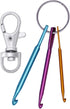 BAGERLA Mini Crochet Hooks with Keychain and Swivel Hooks Aluminum Knitting Needles Tool Suitable for Yarn Knitting and Sewing Perfect for Pro or ...