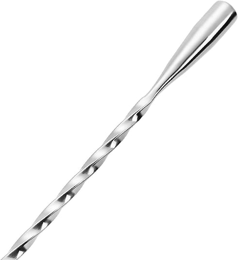 2-Pack 12 Inches Stainless Steel Bartender Mixing Spoon Cocktail Stirrers, Spiral Pattern Bar Spoon Stirring Spoon with Long Handle...