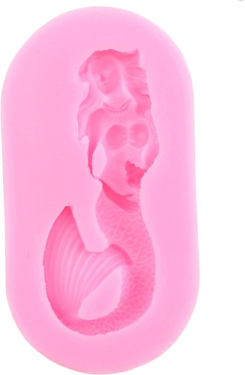 Mermaid Theme Fondant Molds Mermaid Silicone Mold For Cake Decorating Cupcake Topper Chocolate Candy Gum Paste Polymer Clay...