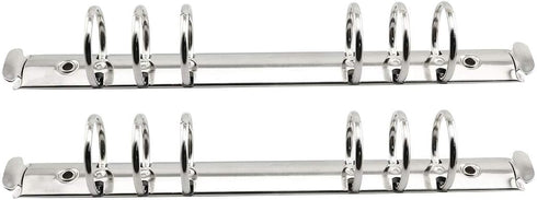 2pcs A5 Notebook 6-Hole Ring Binder Mechanisms 3cm Diameter Silver Color Metal Clip Ring Binder DIY Fill Paper Storage Folder Accessories...