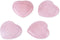 4pcs Healing Crystal Rose Quartz Carved Heart Shaped Shiny Stone Reiki Balancing Semi-Precious Decor Polished Adorn Decoration...