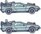 2pc Delorean Sports Car Enamel Pin Brooch Cartoon Time Machine Brooch For Backpacks...