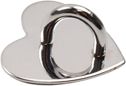 12Pcs Phone Charm Hook Adhesive Metal Phone Finger Grip Hook Cell Phone Ring Holder Stand for DIY Accessories (Silver, Heart Shaped)......
