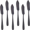 Stainless Steel Cheese Dessert Knives, Set of 6, Breakfast Butter Knife, Slicer Sandwich Spreader (Black)...