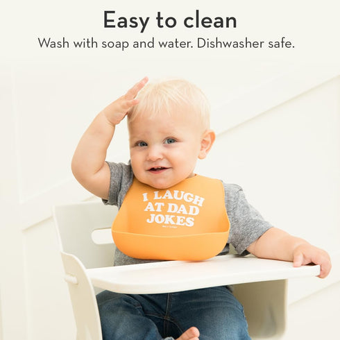 Baby Bib for Eating by Bella Tunno, Set of 2 Waterproof Silicone Bibs with Large Food Catcher, Adjustable Fit for Babies 4-12 months & Toddlers 1-...