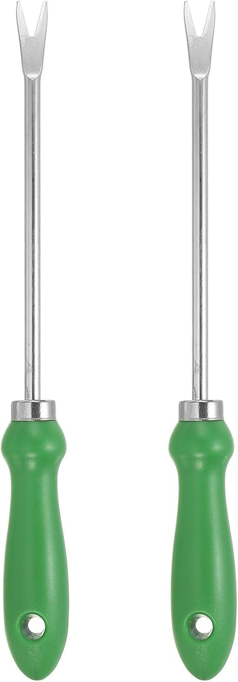 PATIKIL Weed Puller Tool, 2 Pack Stainless Steel Patio Gardening Tool Hand Weeding Digging Tool for Garden/Lawn Yard, Green...
