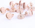 20pcs Stainless Steel Post Stud Earring Base Blanks 8mm Dia Blank Cabochon Setting Bezels for Jewelry Making Kit (Rose Gold)...