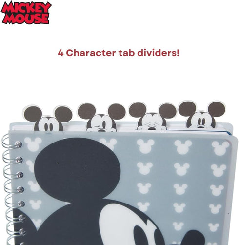 Innovative Designs Disney Mickey Mouse Journal Notebook, Spiral Bound, 96 Lined Pages, 8 x 7 inches, Grey...