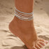 Ankle Bracelet for Women 14K Real Sterling Silver Plated Anklet Bracelets for Women Waterproof Cuban Link Chain Anklets Set for Women Summer Jewel...