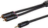 Monoprice 138081 3.5mm to 2-Male RCA Adapter Cable - 3 Feet - Black, Gold Plated Connectors, Double Shielded with Copper Braiding - Onix Series...