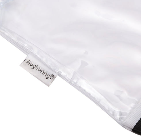 Multi-purpose Waterproof Clear Vinyl Zippered Toiletry Cosmetics Makeup Pouch With French Tape 4-pack...