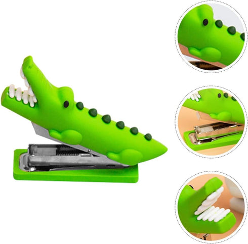 Crocodile Stapler, Cute Animal Stapler, Funny Stapler for Desk,Poratble Stapler, Mini Handheld Stapler for Children School Prize Office Stationery...