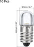 MECCANIXITY 12V/0.04A E10 Mini LED Light Bulbs, 10Pcs Miniature Screw Bulbs Flashlight Bulbs for Scientific Experiment Lighting DIY Accessories, C...