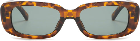 Rectangle Sunglasses for Women Men RetroTrendy Lenses Narrow Thin Square Frame Sunglasses...