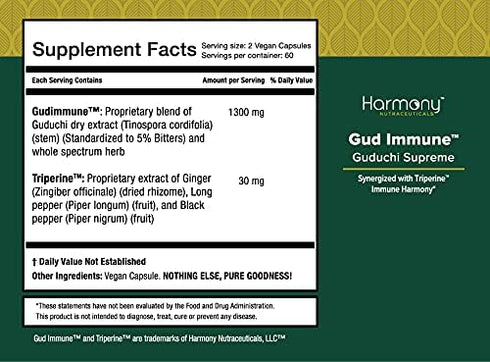 Guduchi Supreme, Highest Potency, Dr. Gumman's Ayurvedic Herbal Immune Support, Organic, 120 Vegan caps, Maximum Bio-Availability...