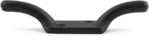 Renovators Supply Manufacturing Cleat Hooks 4 in. Black Wrought Iron Cord Rope Holder for Window Blinds or Flagpoles with Screws...